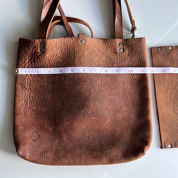 🔥Handmade Leather Tote and pouch Brown - Picture 12 of 17